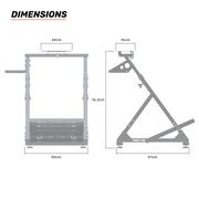 DD-X Steering Wheel Stand dimensions