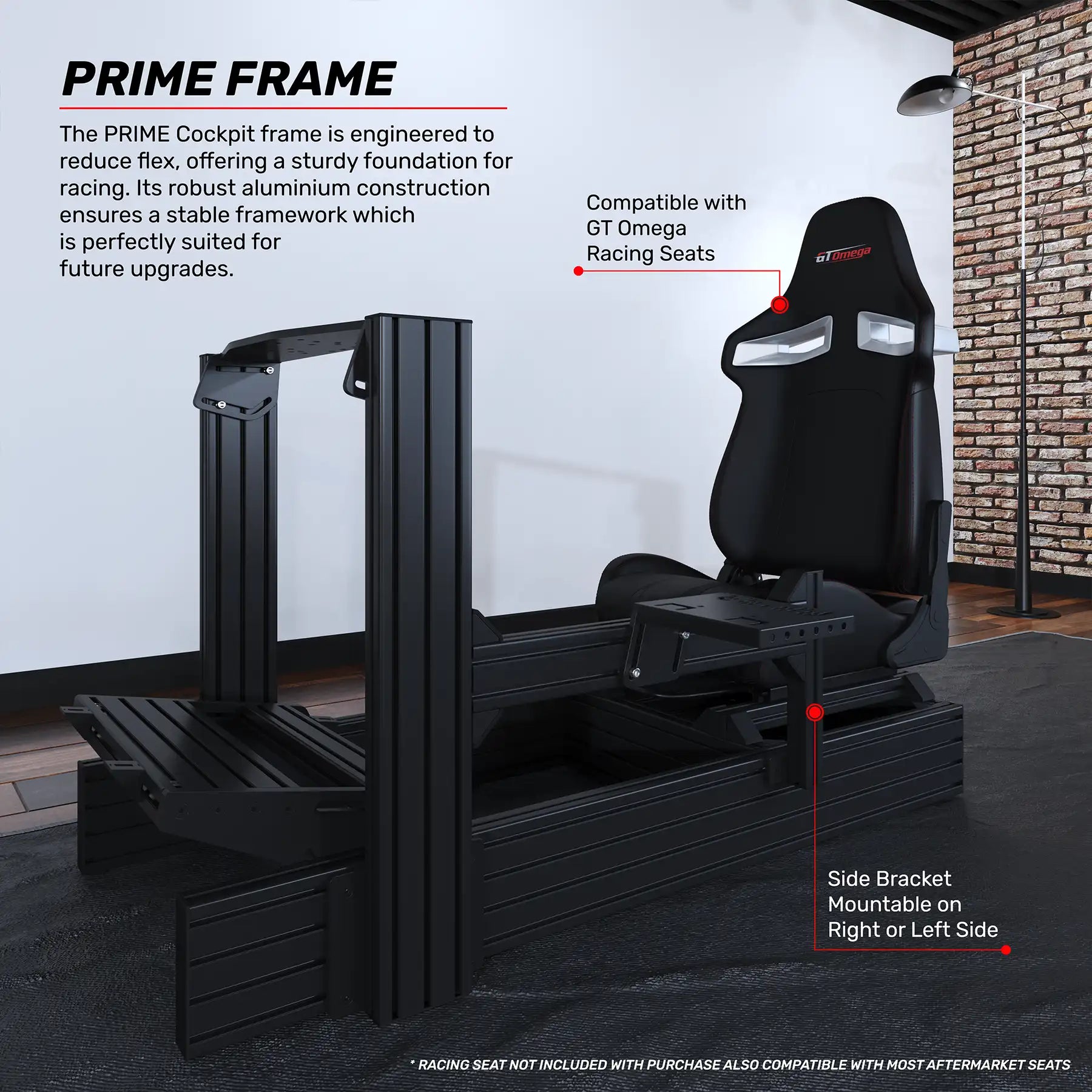PRIME Cockpit Aluminium Profile Cockpit for Sim Racing | GT Omega – GT ...