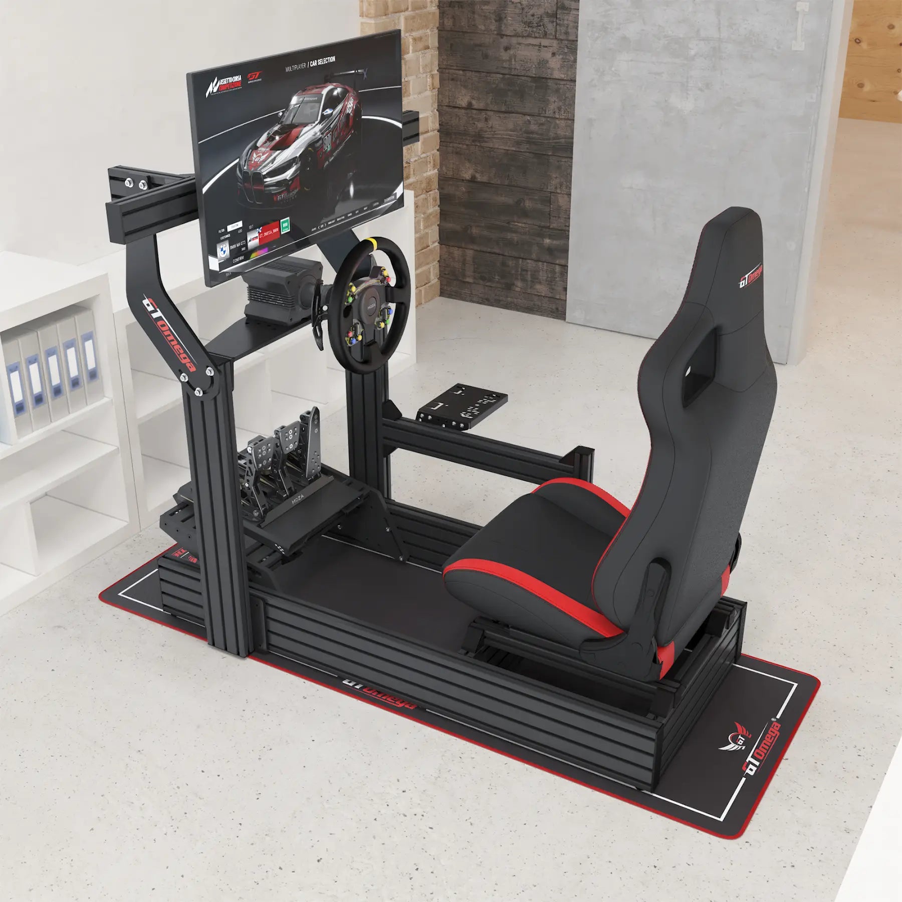 Simulator Floor Mat | Black Sim Racing Mat | GT Omega – GT Omega USA